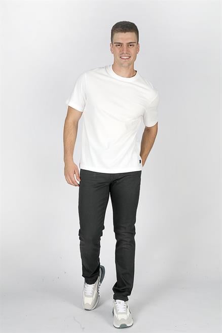 Hevass Erkek %100 Pamuk O Yaka T-Shirt Beyaz