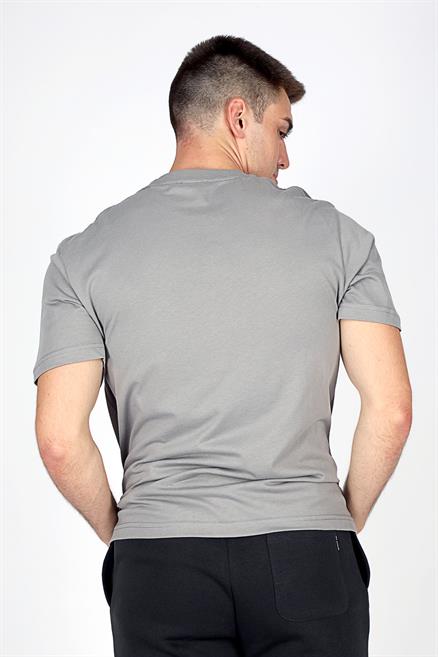 Hevass Erkek %100 Pamuk O Yaka T-Shirt Gri
