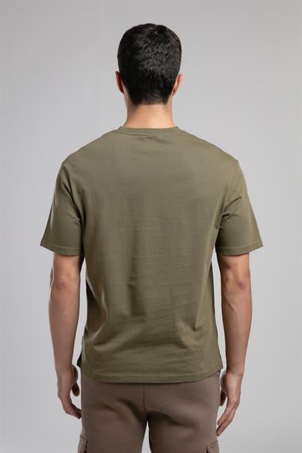 Hevass Erkek O Yaka Kısa Kol T-Shirt Haki
