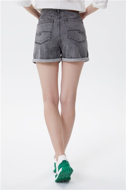 Holly 1 Kadın %100 Pamuk Jean Şort Denim