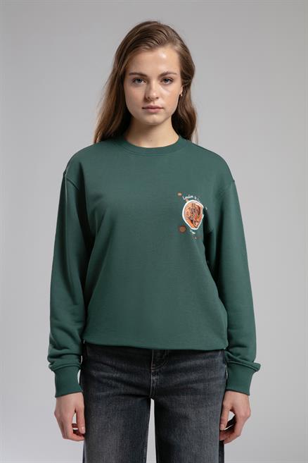 Iona Kadın O Yaka Sweatshirt Zümrüt