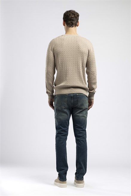 Jagger Erkek Slim Straight Normal Bel Dar Kesim Jean Mavi