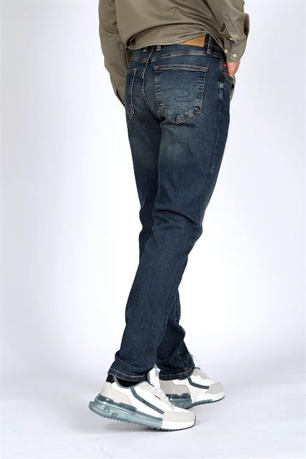 Jack Erkek Slım Dar Kesim Yüksek Bel Dar Paça Jean Pantolon Mavi
