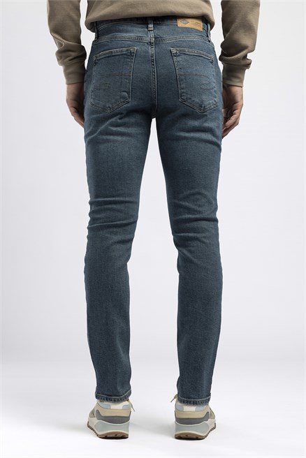 Jack Erkek Yüksek Bel Dar Kesim Jean Mavi