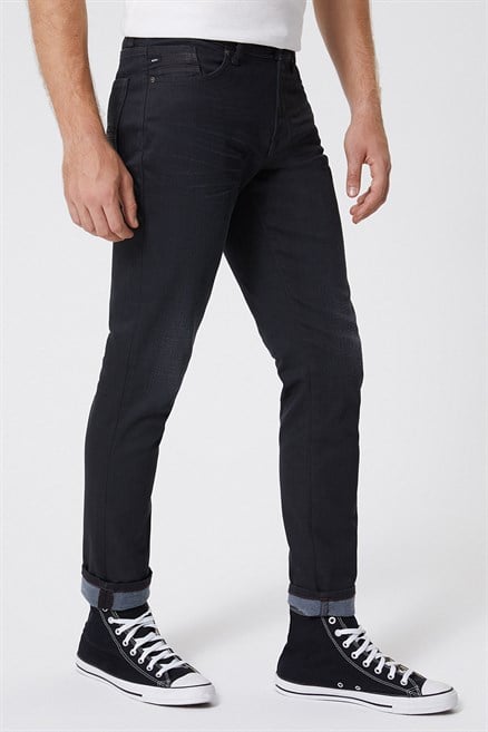 Jack Erkek Slım Dar Kesim Yüksek Bel Dar Paça Jean Pantolon Mavi
