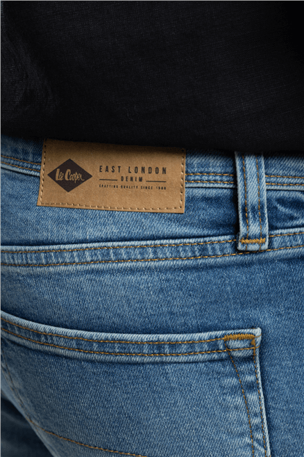 Jack Erkek Slım Dar Kesim Yüksek Bel Dar Paça Jean Pantolon Mavi
