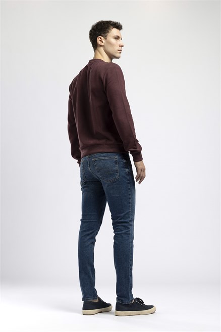 Jack Erkek Slim Yüksek Bel Dar Paça Jean Mavi