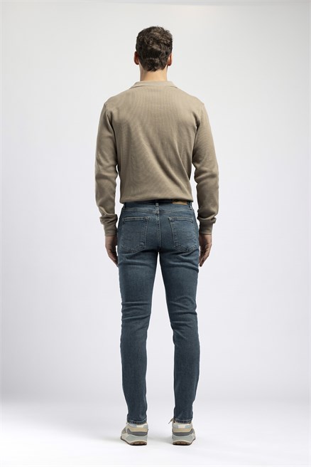 Jack Erkek Yüksek Bel Dar Kesim Jean Mavi