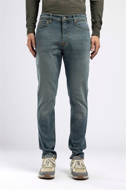Jack Erkek Slim Fit Yüksek Bel Jean Yeşil 