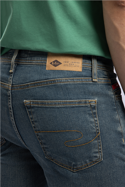 Jack Erkek Slım Dar Kesim Yüksek Bel Dar Paça Jean Pantolon Mavi
