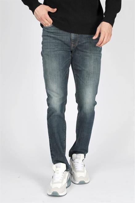 Jack Erkek Slım Dar Kesim Yüksek Bel Dar Paça Jean Pantolon Mavi