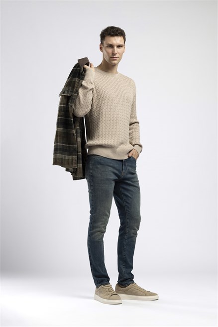 Jagger Erkek Slim Straight Normal Bel Dar Kesim Jean Mavi