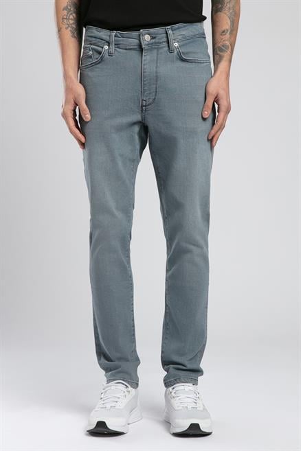 Jack Erkek Slım Dar Kesim Yüksek Bel Dar Paça Jean Pantolon Mavi