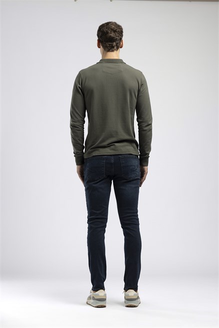 Jack Erkek Slim Yüksek Bel Dar Paça Jean Lacivert