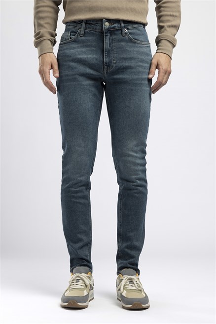 Jack Erkek Yüksek Bel Dar Kesim Jean Mavi