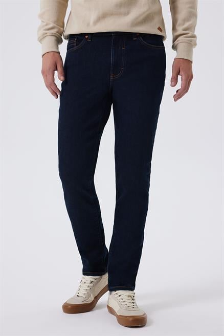 Jack Erkek Slım Dar Kesim Yüksek Bel Dar Paça Jean Pantolon Mavi