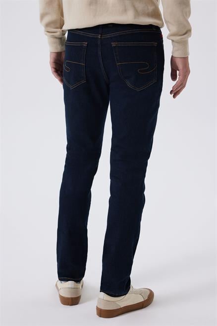 Jack Erkek Slım Dar Kesim Yüksek Bel Dar Paça Jean Pantolon Mavi
