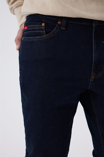 Jack Erkek Slım Dar Kesim Yüksek Bel Dar Paça Jean Pantolon Mavi