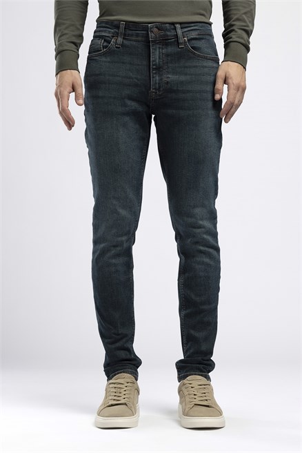Jack Erkek Yüksek Bel Dar Kesim Jean Mavi