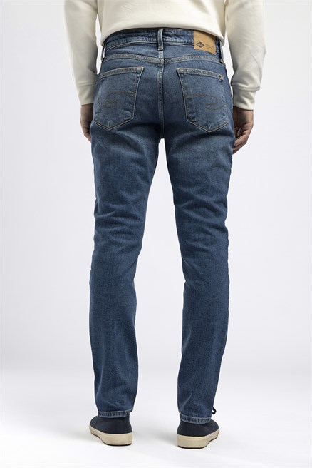 Jack Erkek Slim Yüksek Bel Dar Paça Jean Mavi