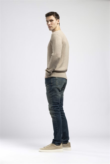 Jagger Erkek Slim Straight Normal Bel Dar Kesim Jean Mavi