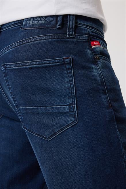 Jack Erkek Slım Dar Kesim Yüksek Bel Dar Paça Jean Pantolon Mavi