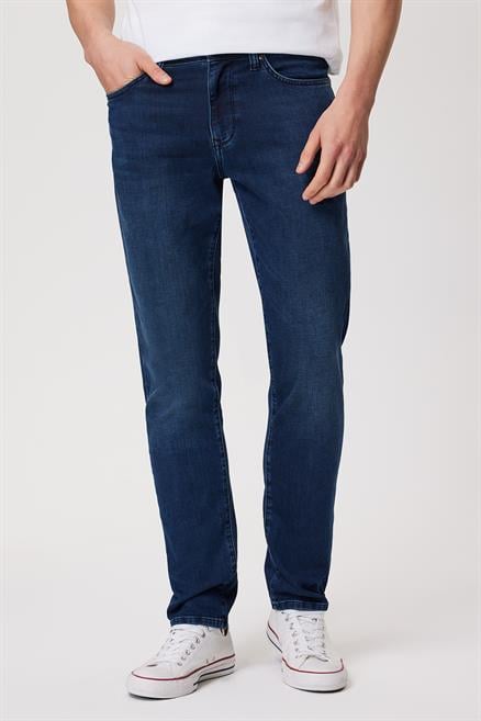 Jack Erkek Slım Dar Kesim Yüksek Bel Dar Paça Jean Pantolon Mavi