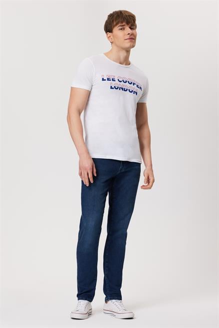 Jack Erkek Slım Dar Kesim Yüksek Bel Dar Paça Jean Pantolon Mavi