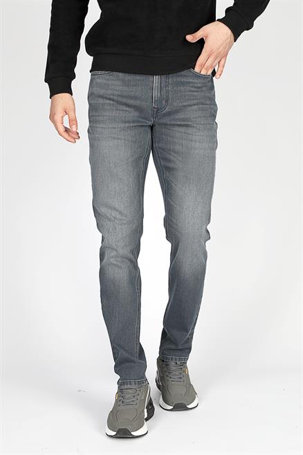 Jack Erkek Slım Dar Kesim Yüksek Bel Dar Paça Jean Pantolon Mavi
