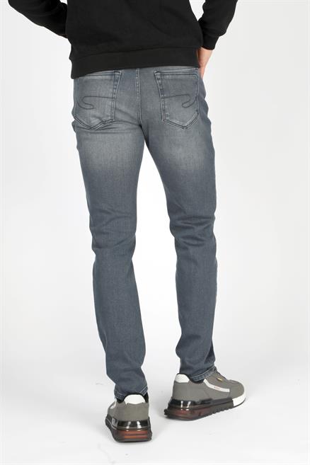 Jack Erkek Slım Dar Kesim Yüksek Bel Dar Paça Jean Pantolon Mavi