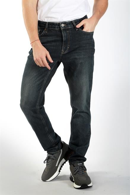 Jack Erkek Slım Dar Kesim Yüksek Bel Dar Paça Jean Pantolon Mavi