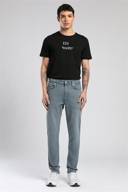 Jack Erkek Slım Dar Kesim Yüksek Bel Dar Paça Jean Pantolon Mavi