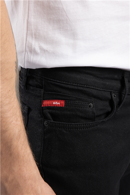 Jack Erkek Slım Dar Kesim Yüksek Bel Dar Paça Jean Pantolon Siyah