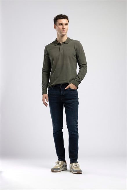 Jack Erkek Slim Yüksek Bel Dar Paça Jean Lacivert