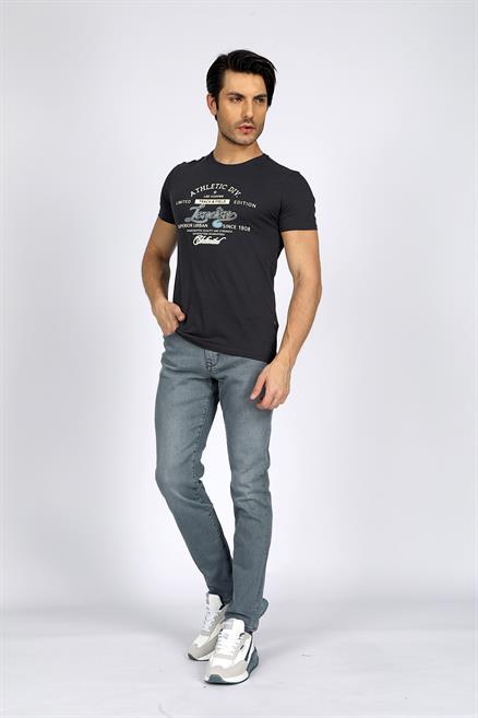 Jack Erkek Slım Dar Kesim Yüksek Bel Dar Paça Jean Pantolon Mavi