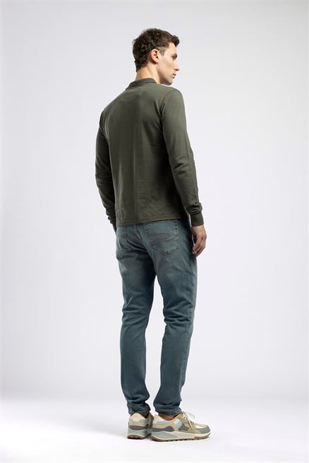 Jack Erkek Slim Fit Yüksek Bel Jean Yeşil 