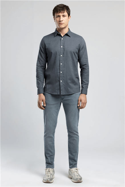 Jack Erkek Slim Fit Pamuklu Jean Pantolon Mavi