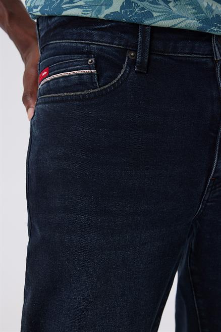 Jack Erkek Slım Dar Kesim Yüksek Bel Dar Paça Jean Pantolon Mavi