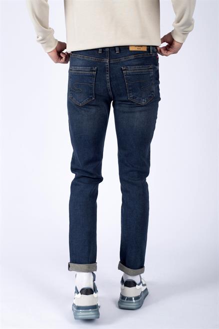 Jack Erkek Slım Dar Kesim Yüksek Bel Dar Paça Jean Pantolon Mavi