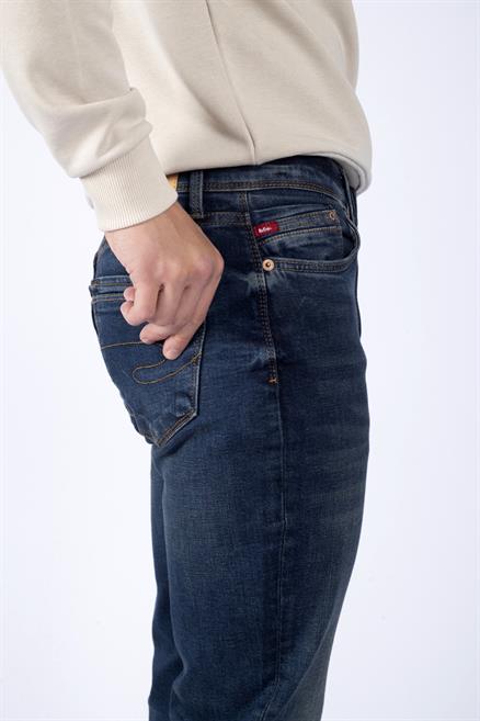 Jack Erkek Slım Dar Kesim Yüksek Bel Dar Paça Jean Pantolon Mavi