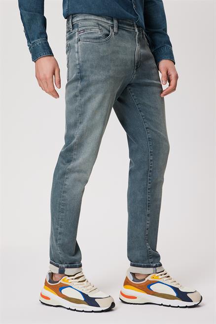 Jack Erkek Slım Dar Kesim Yüksek Bel Dar Paça Jean Pantolon Yeşil