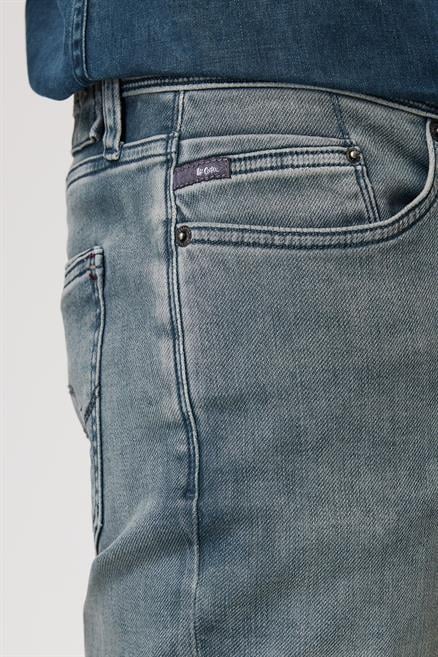 Jack Erkek Slım Dar Kesim Yüksek Bel Dar Paça Jean Pantolon Yeşil