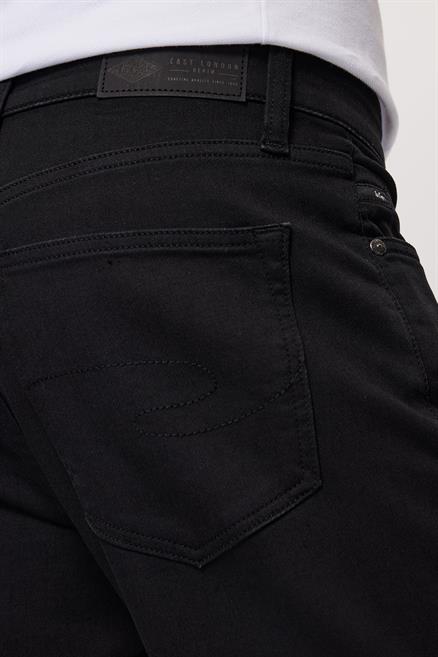 Jack Erkek Slım Dar Kesim Yüksek Bel Dar Paça Jean Pantolon Siyah