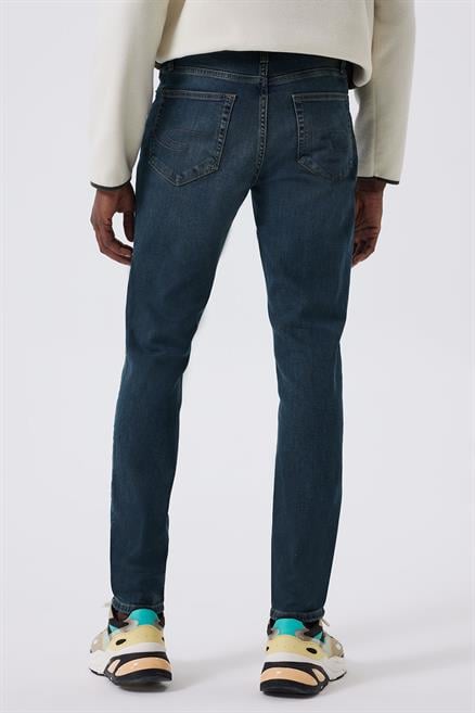 Jack Erkek Slım Dar Kesim Yüksek Bel Dar Paça Jean Pantolon Mavi