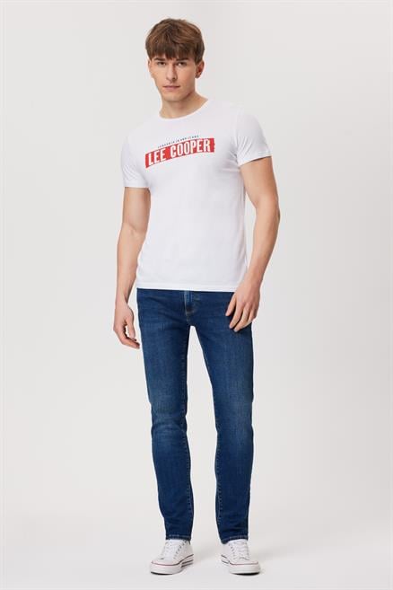 Jack Erkek Slım Dar Kesim Yüksek Bel Dar Paça Jean Pantolon Mavi