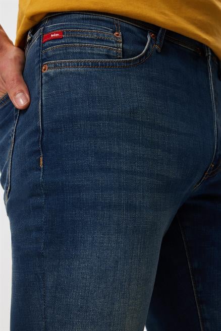 Jack Erkek Slım Dar Kesim Yüksek Bel Dar Paça Jean Pantolon Mavi