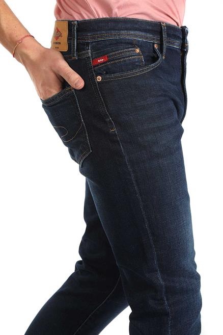 Jack Erkek Slım Dar Kesim Yüksek Bel Dar Paça Jean Pantolon Mavi
