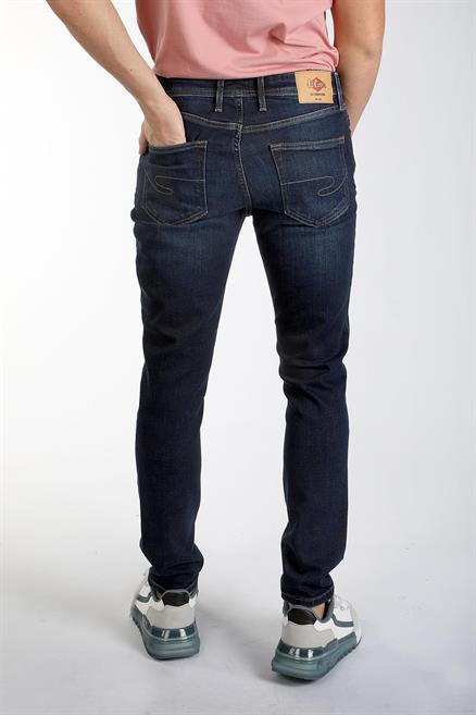 Jack Erkek Slım Dar Kesim Yüksek Bel Dar Paça Jean Pantolon Mavi