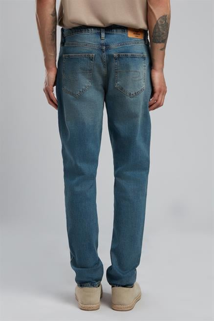Jack Erkek Slım Dar Kesim Yüksek Bel Dar Paça Jean Pantolon Mavi