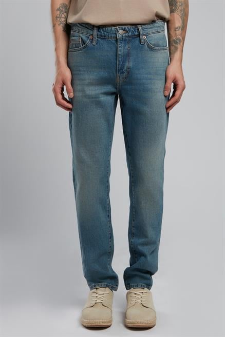 Jack Erkek Slım Dar Kesim Yüksek Bel Dar Paça Jean Pantolon Mavi